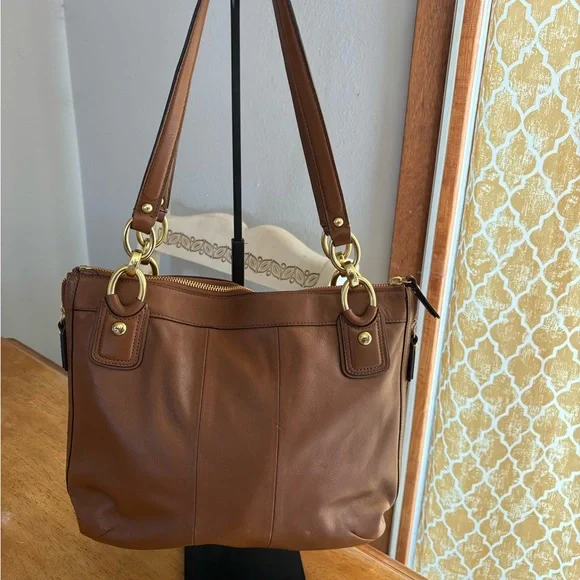 2011 Coach Kristin Brown Leather Shoulder Bag - Picture 2 of 6